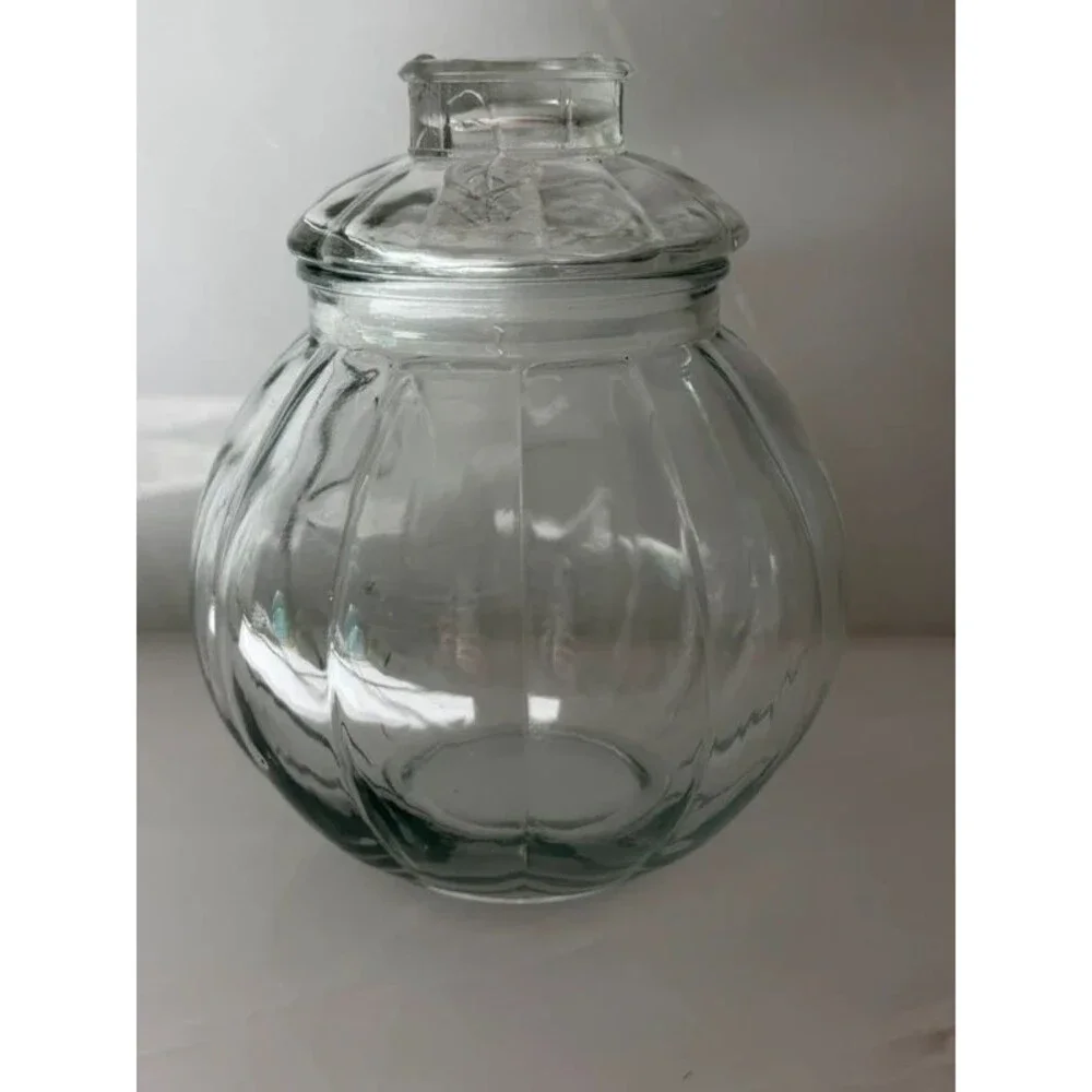 Vintage Libbey Pumpkin Glass Jar